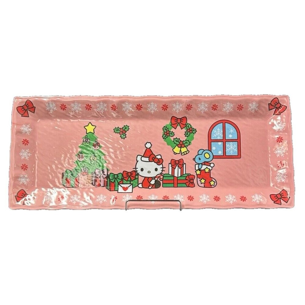 Hello Kitty Christmas Bistro Rectangular Melamine Tray by Sanrio New with Tag